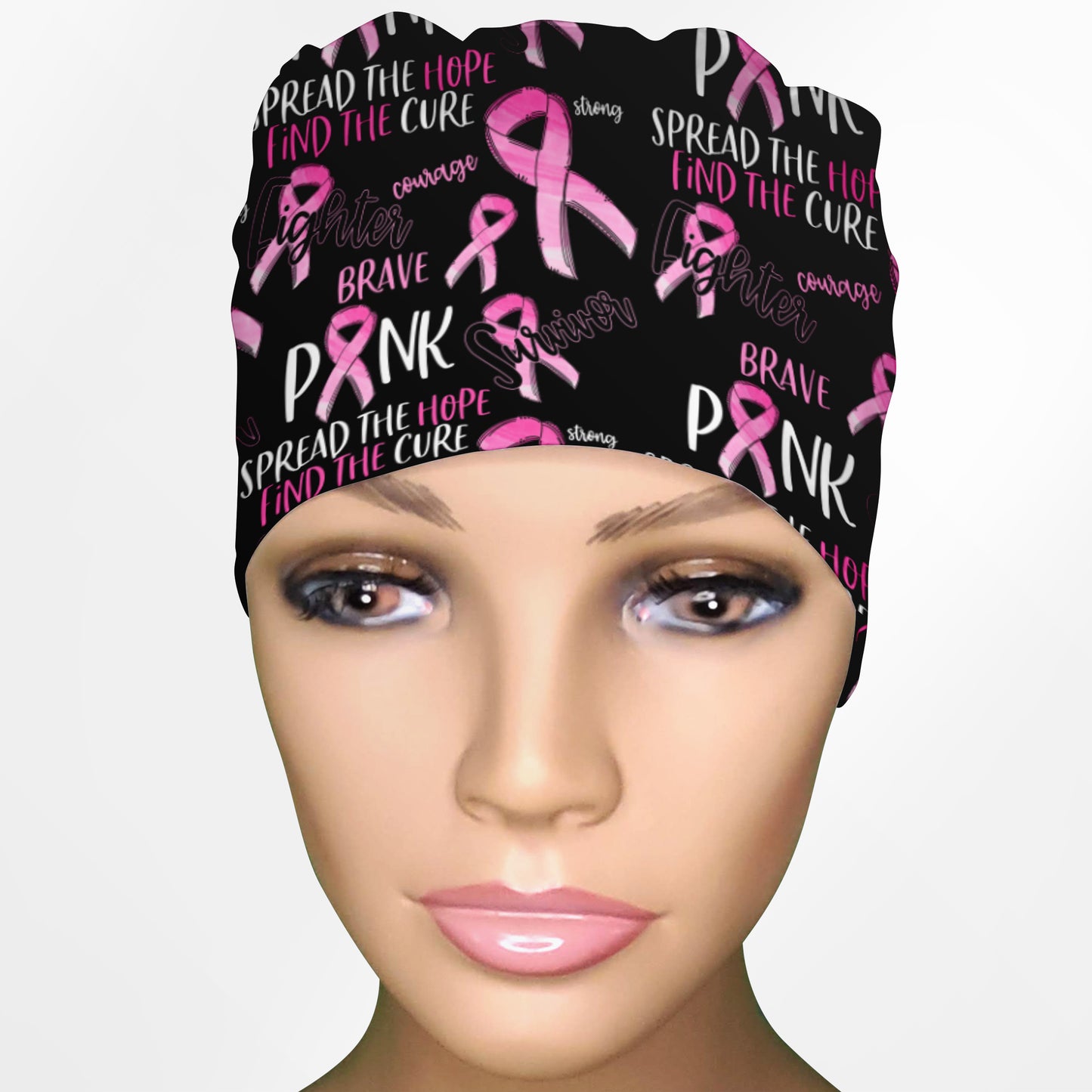 Breast Cancer Low-Tie Surgeon Scrub Cap