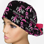 Breast Cancer Ponytail Scrub Cap