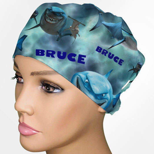 Fish Are Friends Low-Tie Surgeon Scrub Cap