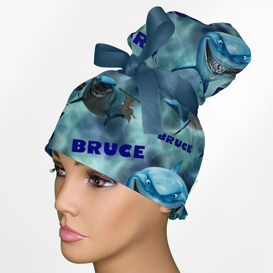 Fish Are Friends High Bun Ponytail Scrub Cap