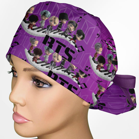 BTS K-Pop Ponytail Scrub Cap