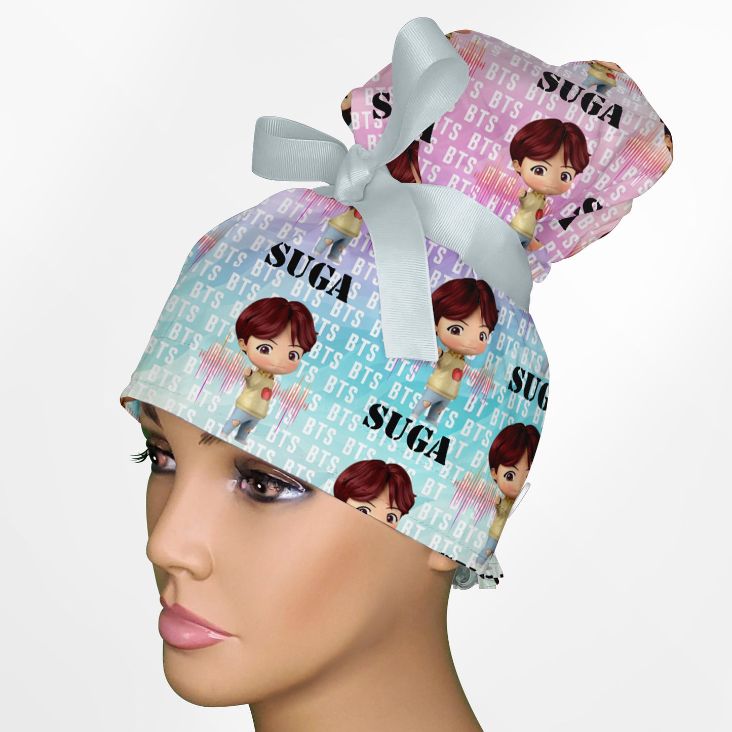 BTS Suga High Bun Ponytail Scrub Cap