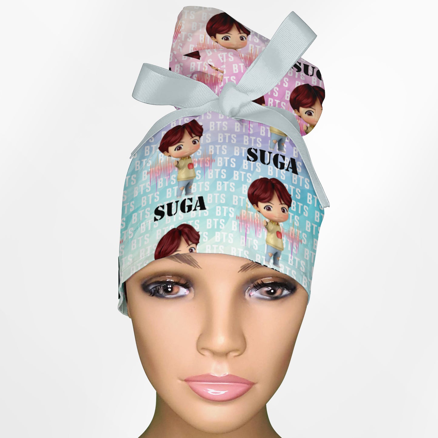BTS Suga High Bun Ponytail Scrub Cap