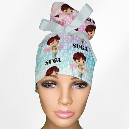 BTS Suga High Bun Ponytail Scrub Cap