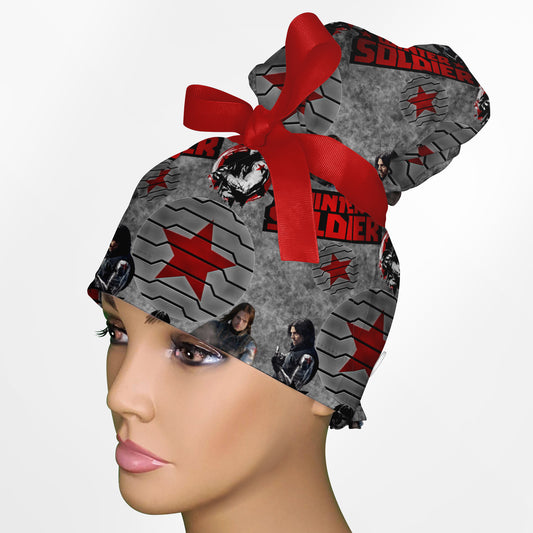 Frozen Valor High Bun Ponytail Scrub Cap