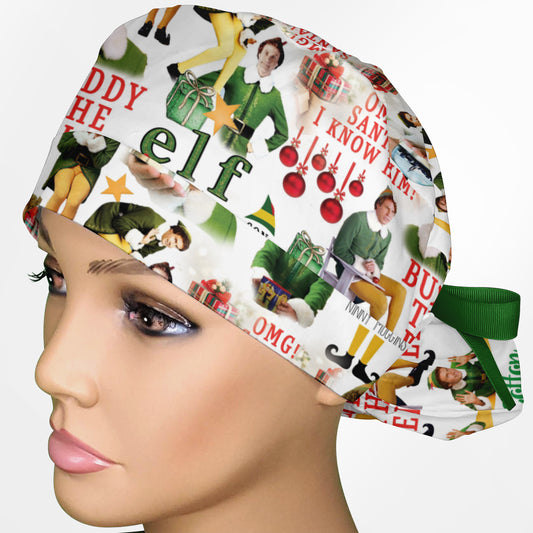 Buddy The Elf Ponytail Scrub Cap