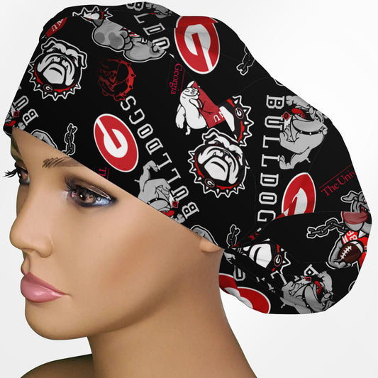 GA Bulldogs Bouffant Scrub Cap