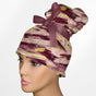 Burgundy Brush Strokes High Bun Ponytail Scrub Cap