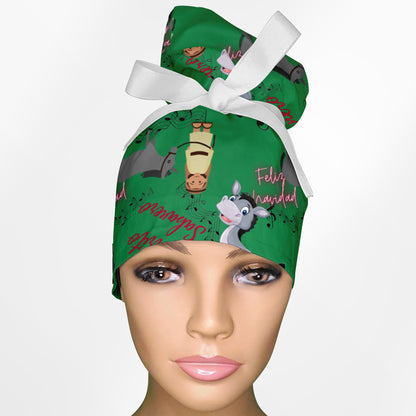 Burrito Sabanero High Bun Ponytail Scrub Cap