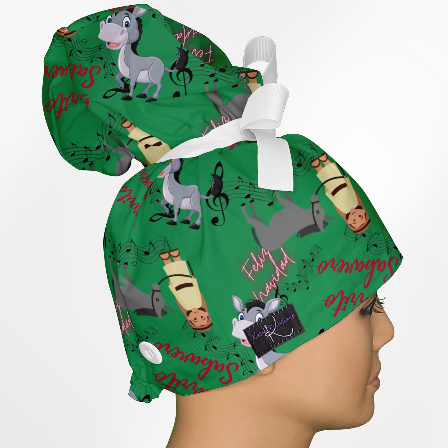 Burrito Sabanero High Bun Ponytail Scrub Cap