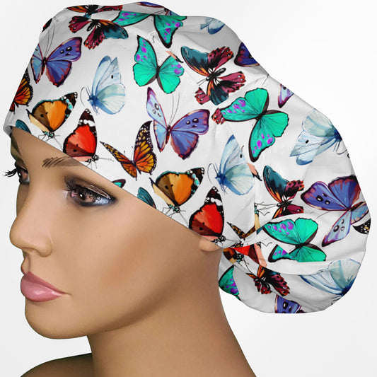 Butterflies Bouffant Scrub Cap