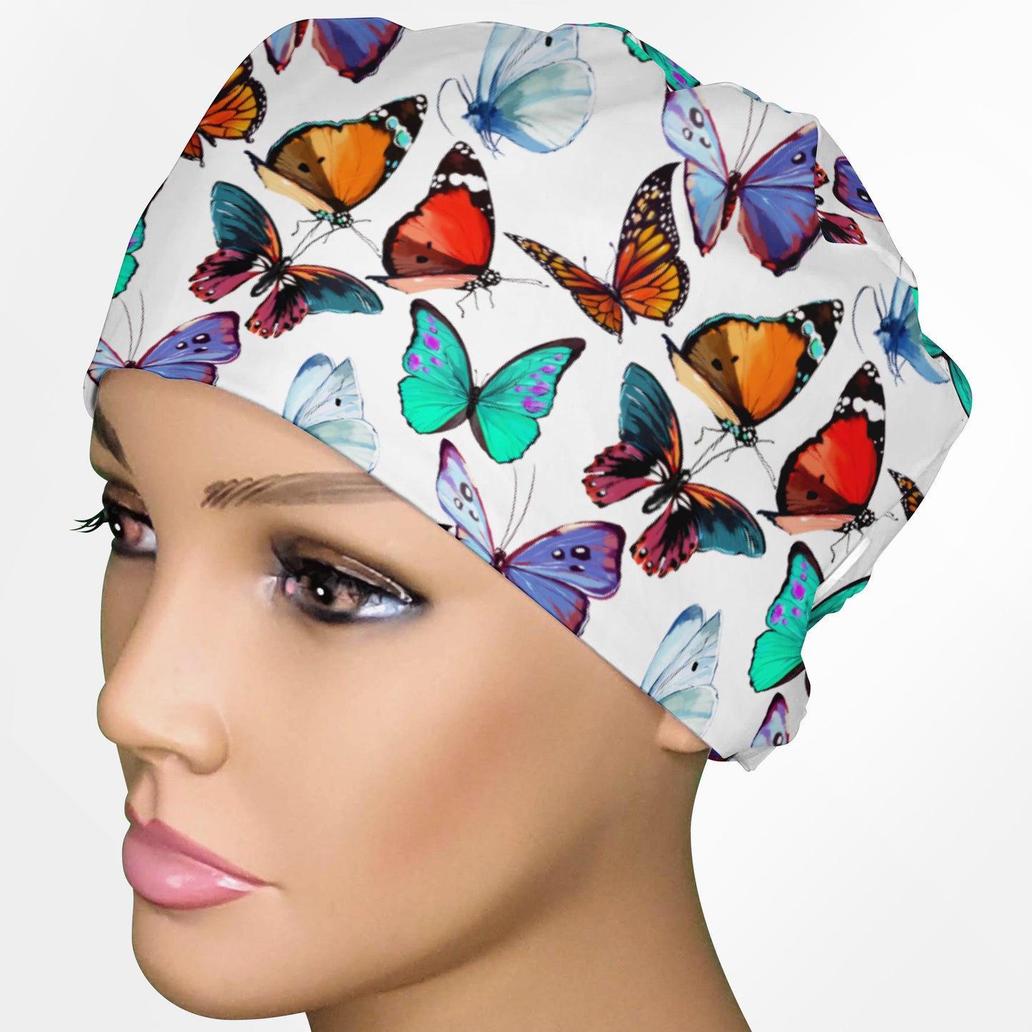Butterflies Low-Tie Surgeon Scrub Cap