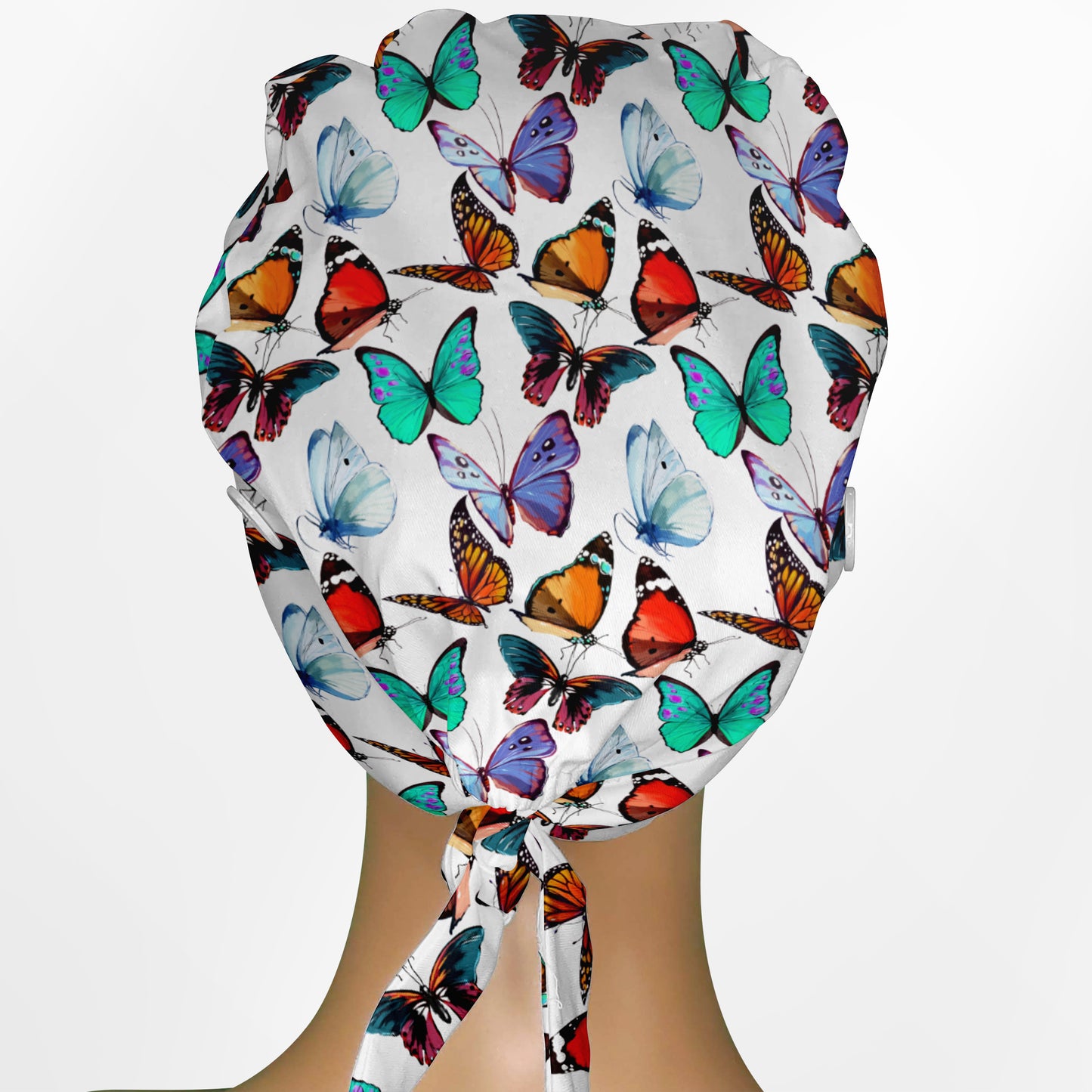 Butterflies Low-Tie Surgeon Scrub Cap