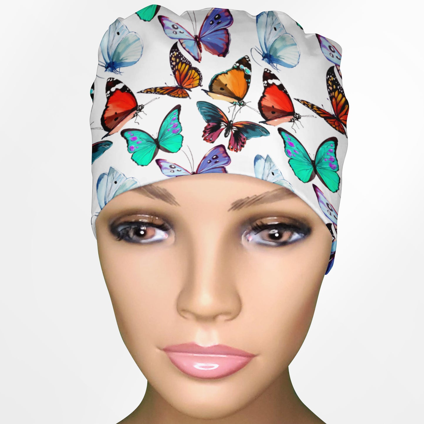 Butterflies Low-Tie Surgeon Scrub Cap