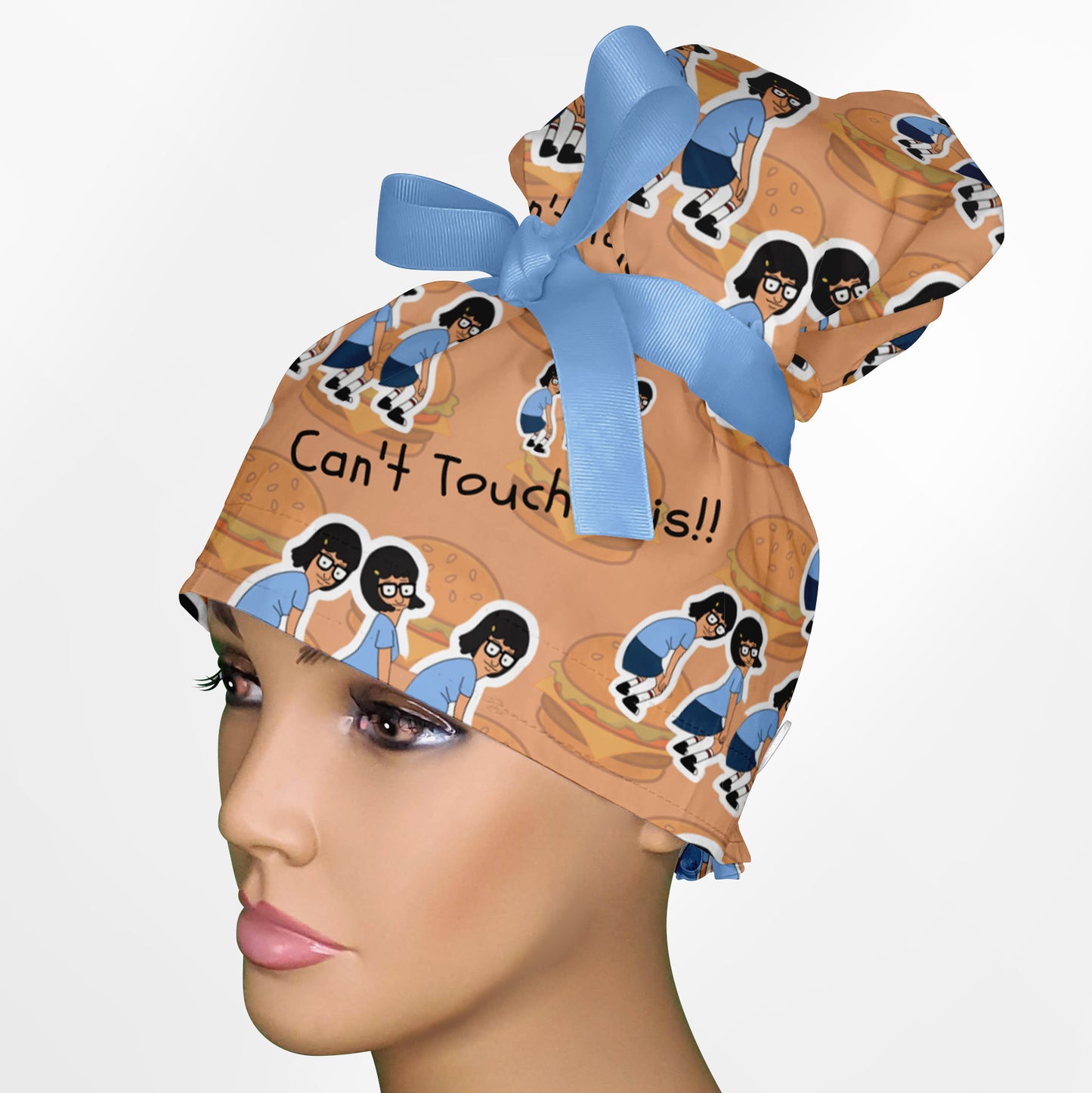 Can't Touch This High Bun Ponytail Scrub Cap