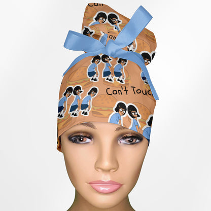 Can't Touch This High Bun Ponytail Scrub Cap