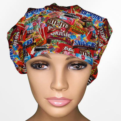 Candy Bars Bouffant Scrub Cap