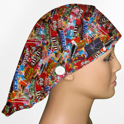 Candy Bars Bouffant Scrub Cap