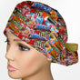 Candy Bars Ponytail Scrub Cap