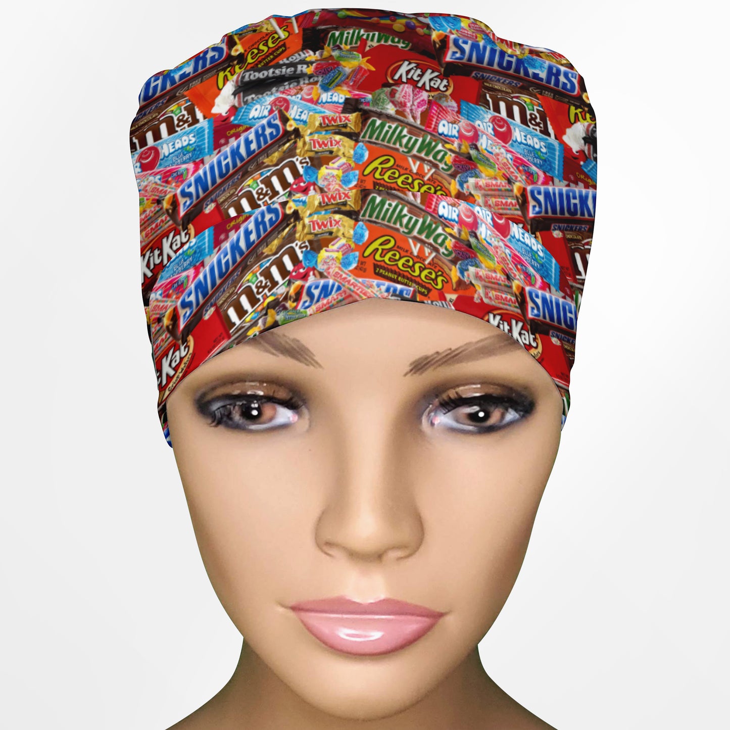 Candy Bars Ponytail Scrub Cap