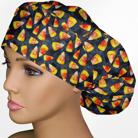 Candy Corn Bouffant Scrub Cap