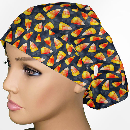 Candy Corn Euro Scrub Cap