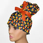 Candy Corn High Bun Ponytail Scrub Cap