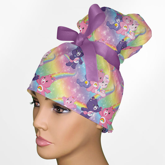Care Bears High Bun Ponytail Scrub Cap