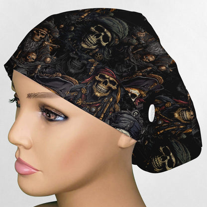 Caribbean Pirates Euro Scrub Cap