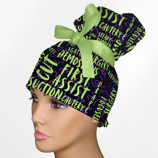 CFA High Bun Ponytail Scrub Cap