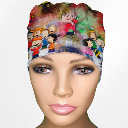 Charlie Brown Christmas Low-Tie Surgeon Scrub Cap