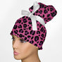 Cheetah Pink High Bun Ponytail Scrub Cap