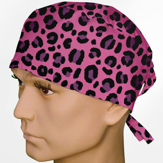 Cheetah Pink Surgeon Scrub Cap