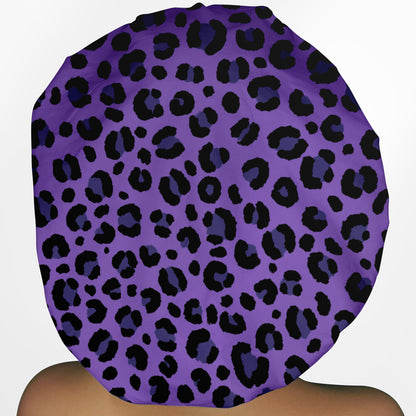 Cheetah Purple  Bouffant Scrub Cap