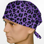 Cheetah Purple  Surgeon Scrub Cap