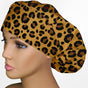Cheetah Yellow Bouffant Scrub Cap
