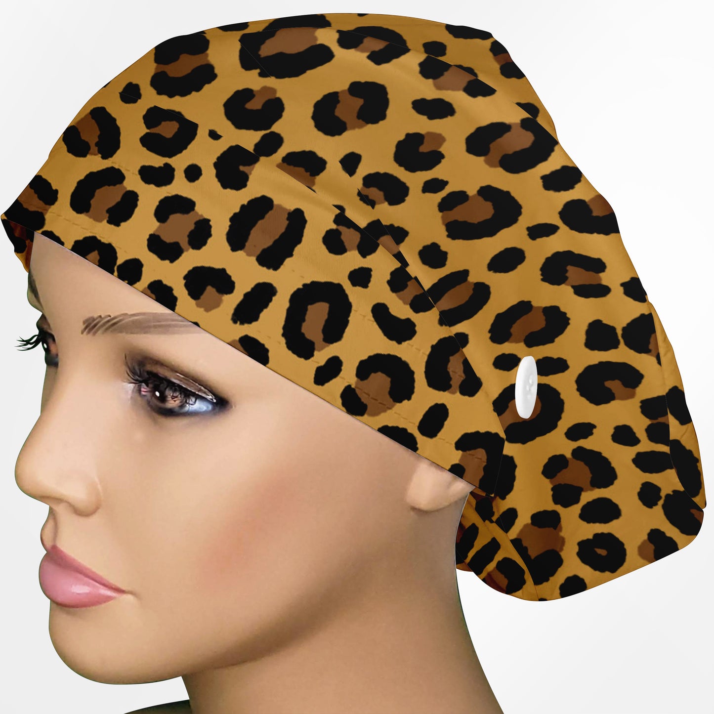 Cheetah Yellow Euro Scrub Cap