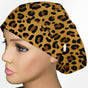 Cheetah Yellow Euro Scrub Cap