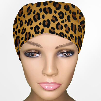 Cheetah Yellow Euro Scrub Cap