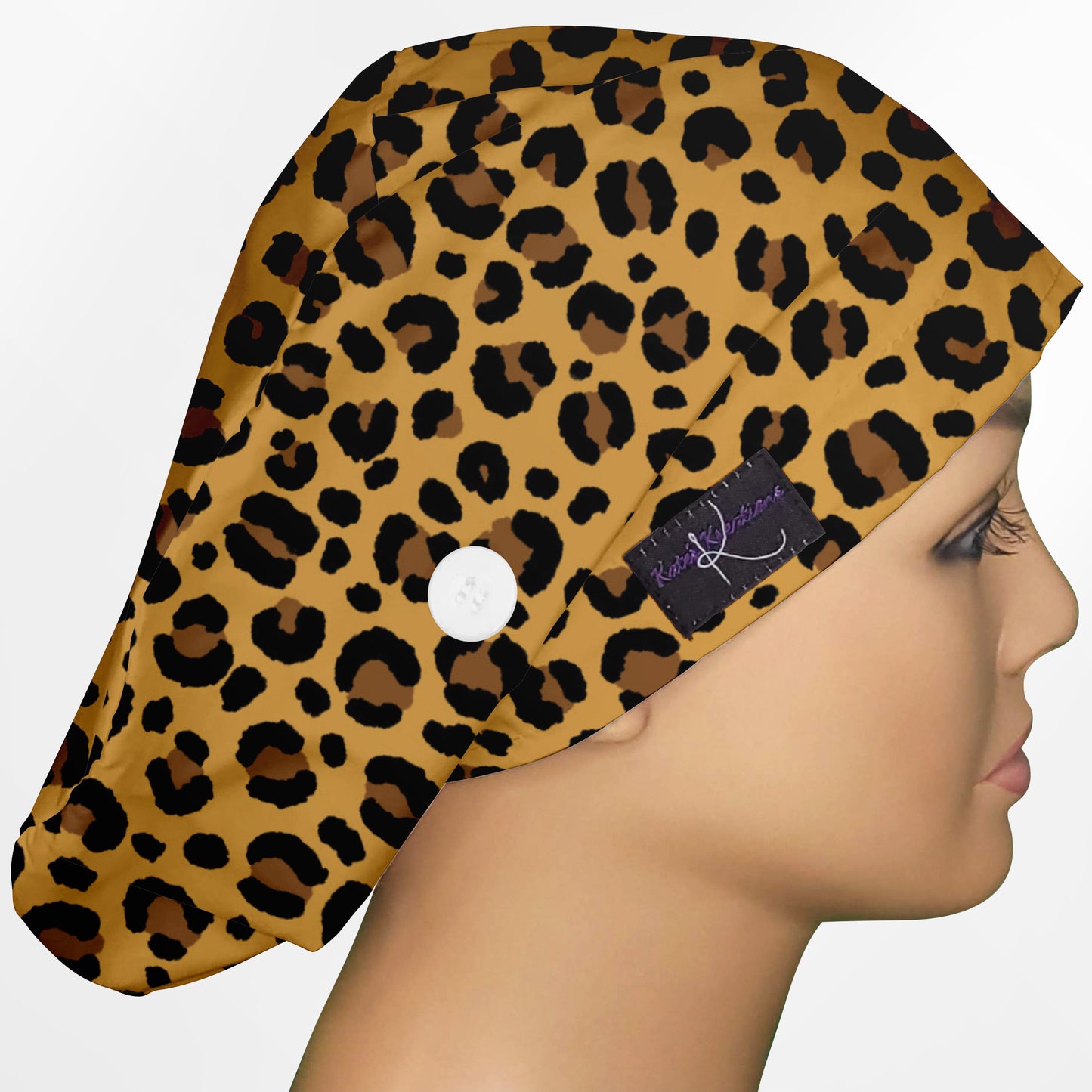 Cheetah Yellow Euro Scrub Cap