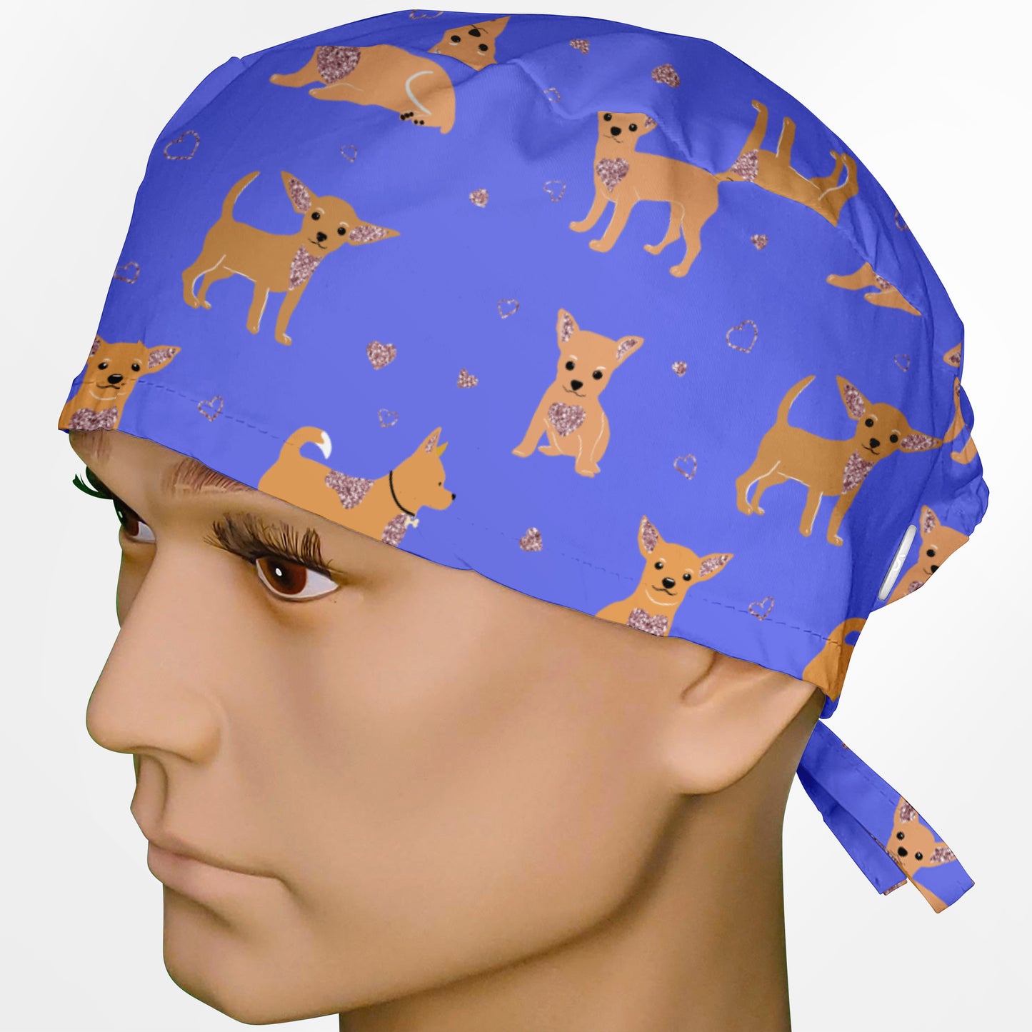 Chihuahua Blue Surgeon Scrub Cap