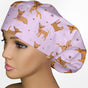 Chihuahua Pink Bouffant Scrub Cap