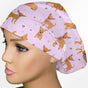 Chihuahua Pink Euro Scrub Cap