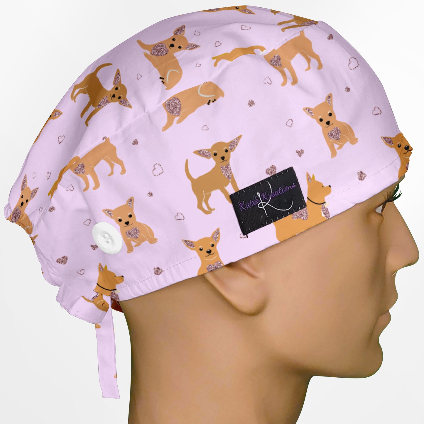 Chihuahua Pink Surgeon Scrub Cap