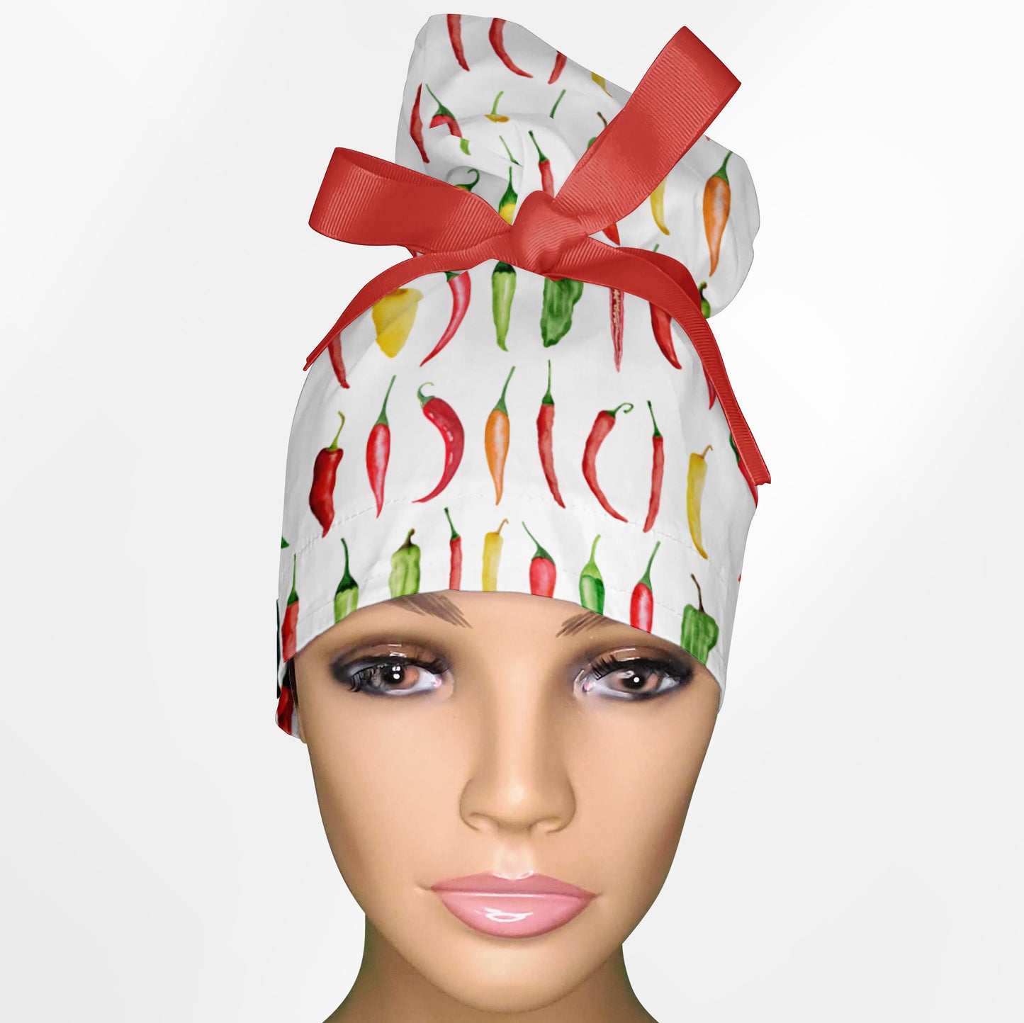 Chilies High Bun Ponytail Scrub Cap