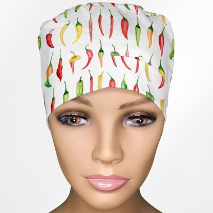 Chilies Ponytail Scrub Cap