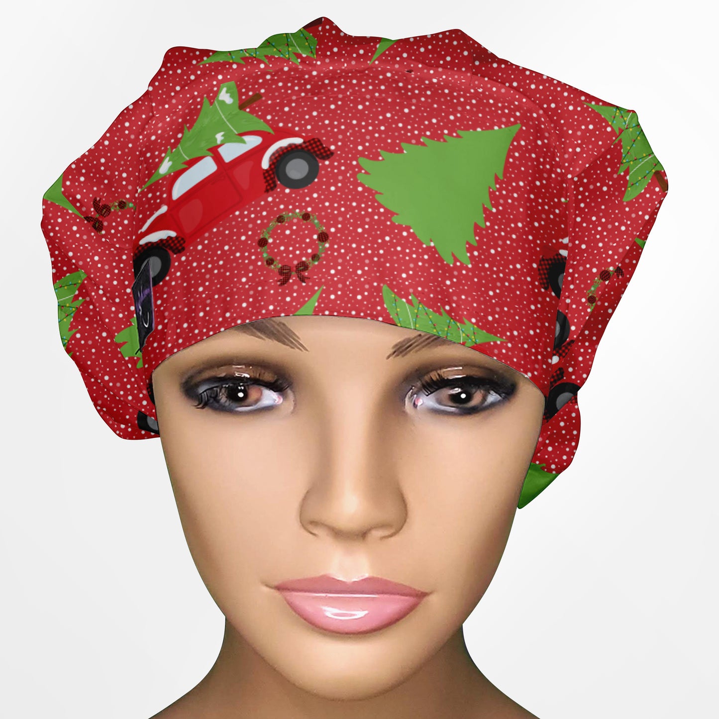 Christmas Bug Bouffant Scrub Cap