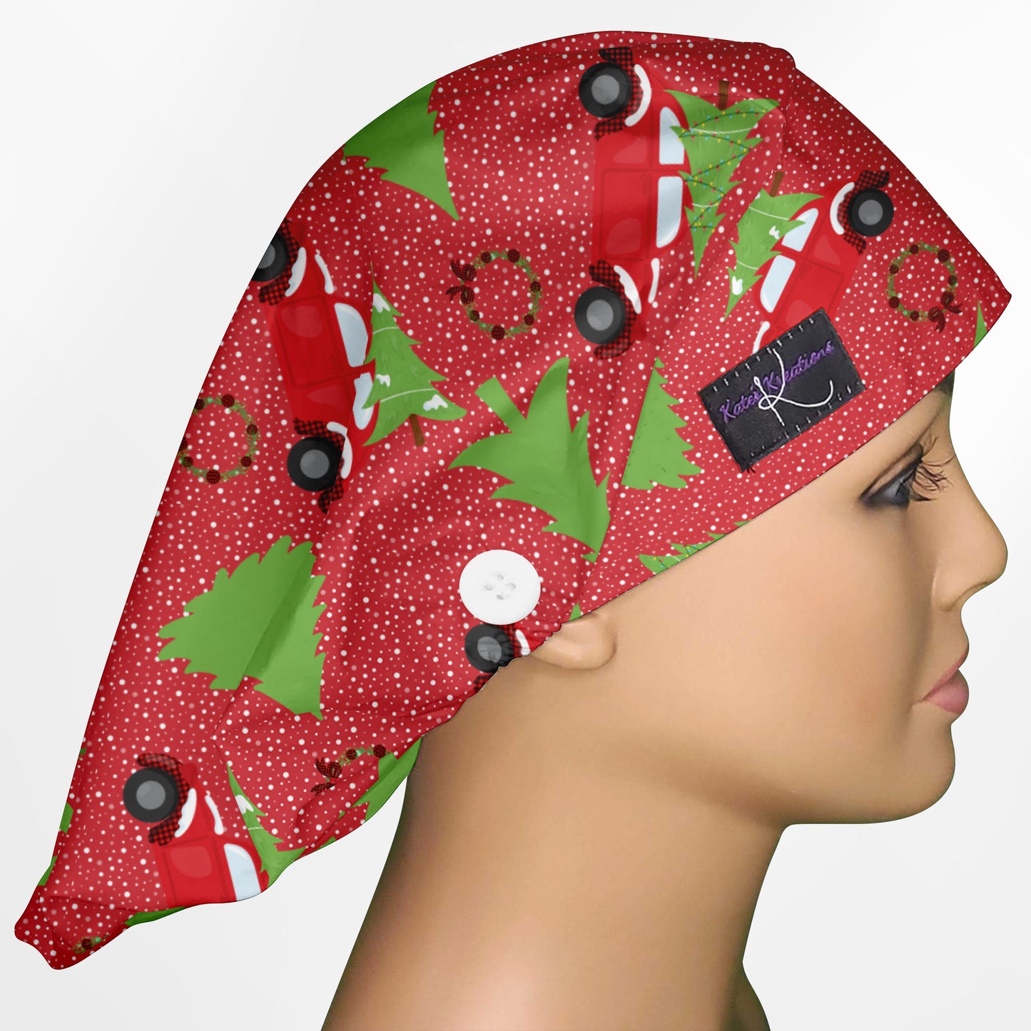 Christmas Bug Bouffant Scrub Cap