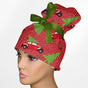 Christmas Bug High Bun Ponytail Scrub Cap