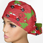 Christmas Bug Ponytail Scrub Cap